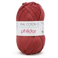 Phildar Phil Coton 3 kleur 1460 Rosewood