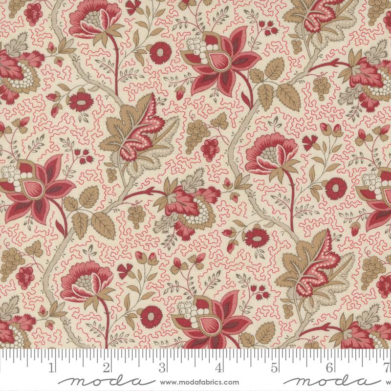 Quiltstof op rol 110 cm breed Moda French General Chateau De Chantilly 13944-16 Pearl